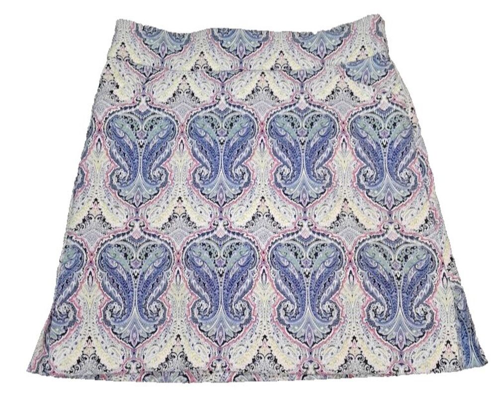 Paisley mini skirt skort Size 2 Coconut Rows Palm Beach Boho Pencil Cute